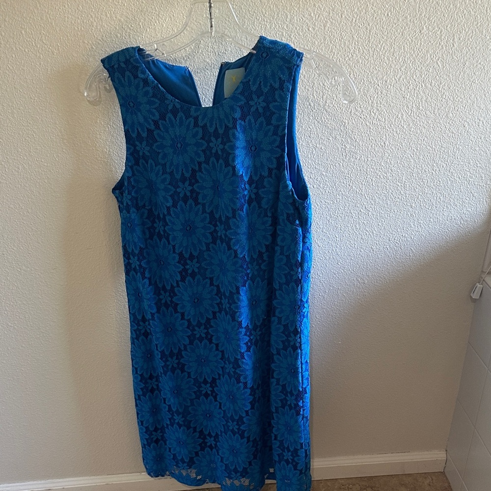 CeCe Blue Floral Midi Dress